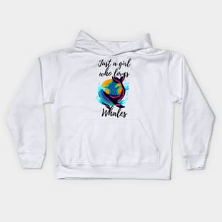 Just a Girl Who Loves Whales Kids Hoodie